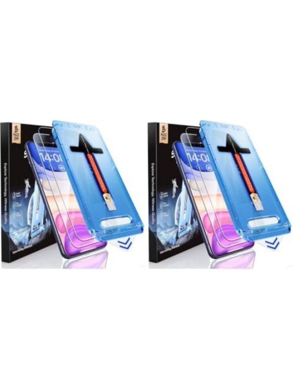 4 Pack Tempered Glass Screen Protector for iPhone 11/XR - Bubble Free, HD Clear